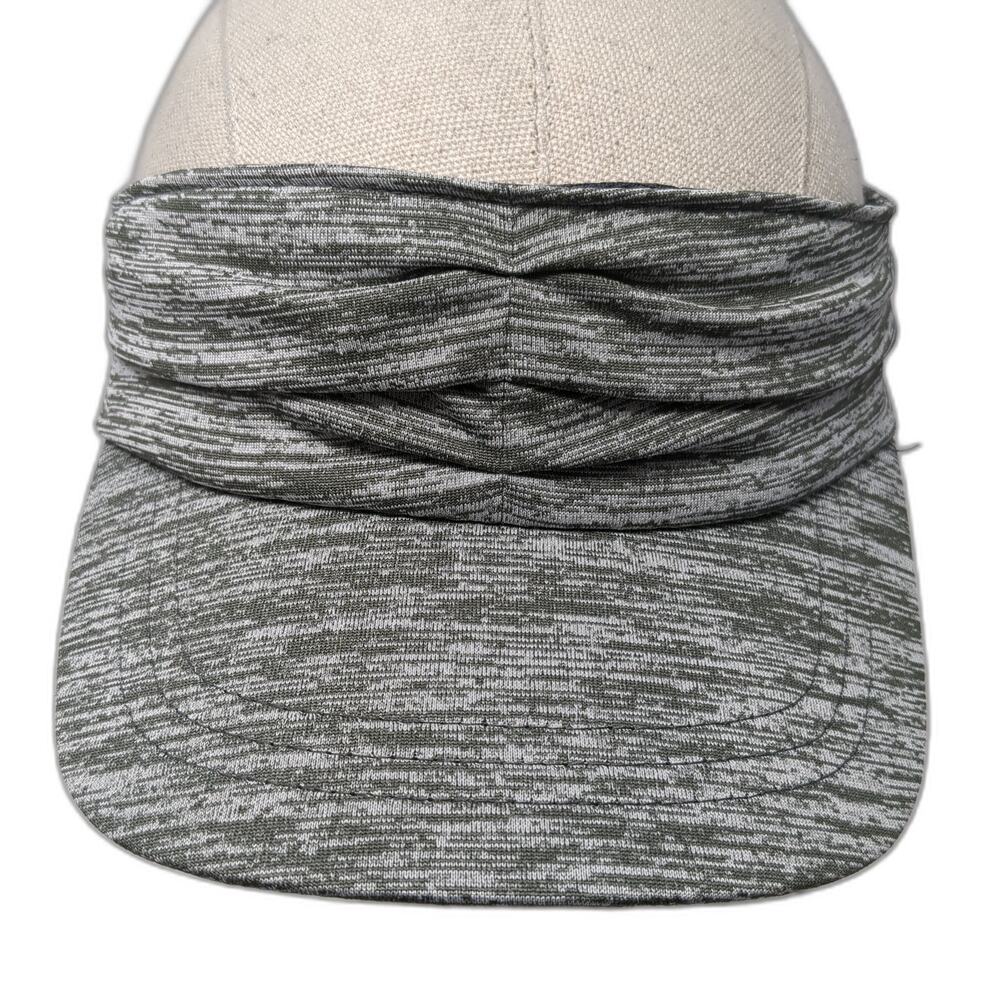 Apana Strapback Sun Visor Cap Gray One Size Adjustable Heathered Outdoor Poly